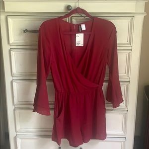 Burgundy Romper